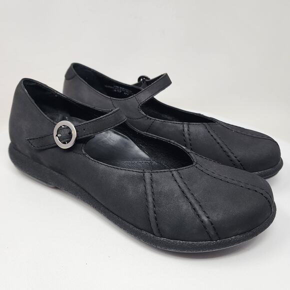 Dansko Giselle Mary Jane Women EU41/US10.5-11 Black Nubuck Leather Comfort Shoes - Picture 1 of 13